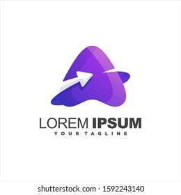 awesome arrow abstract logo design