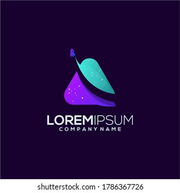 awesome arrow flight logo design vector premium
