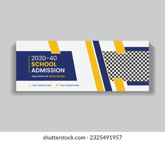 Awesome Back-to-School Social Media Cover Design For Your School Admission