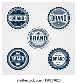 Awesome Badges Template. 5 ready used badge designs, suitable for publishing, commercials, and advertisement.