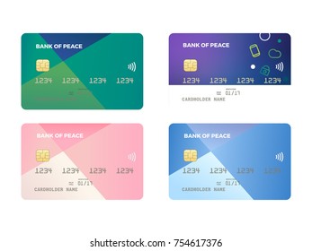Awesome banking debit and credit card design.