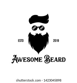 AWESOME BEARD MAN LOGO DESIGN
