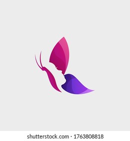 awesome beauty logo illustrator  butterfly