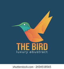 awesome bird gradient logo template