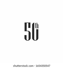 awesome black 50th birthday logo 