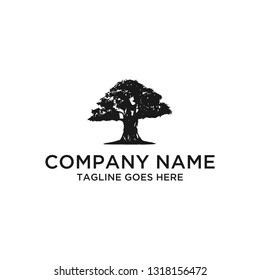 Awesome Black Trees Concept Creative Element Logo Design Vector