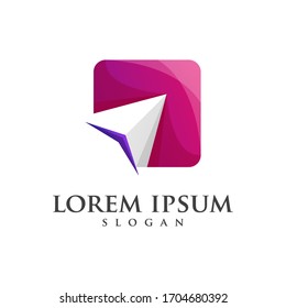 awesome box arrow gradient logo