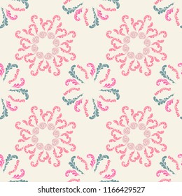 Awesome branches elegant seamless floral motif pattern, stylized flowers organic print, vector ornate background. Retro floral stylized organic seamless fabric print vector with flowers, twigs.