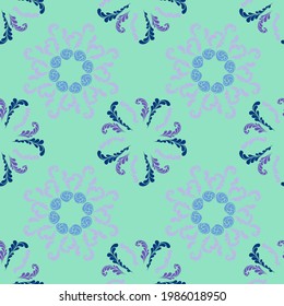 Awesome branches elegant seamless floral motif pattern, stylized flowers organic print, vector ornate background. Classic floral stylized organic seamless fabric vector with flowers and twigs.