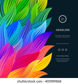 Awesome Bright Colorful Borders. Vector Gradient Background. Vibrant Rainbow Splash. Abstract Texture for Posters, Cards, Screen Wallpapers etc.