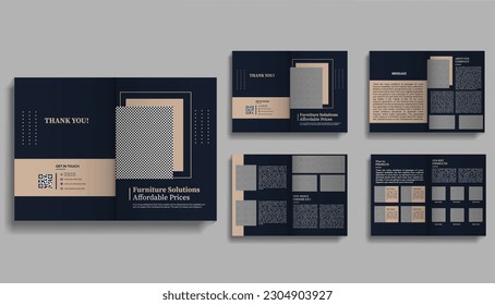 Impresionante folleto o diseño de perfiles para su servicio de diseño interior