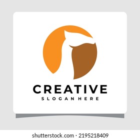 Inspiración de diseño de plantillas de logotipo de camello marrón impresionante