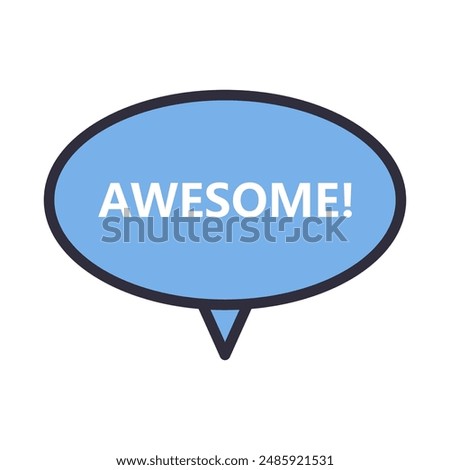 Awesome bubble icon illustrated in vector