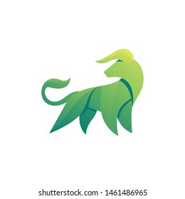 Awesome bull illustration design vector