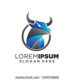 Awesome Bull Logo Design Vector