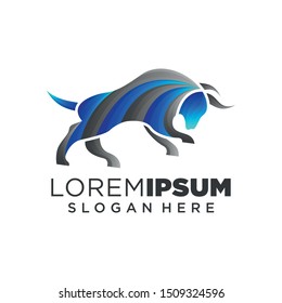 Awesome Bull Logo Design Vector