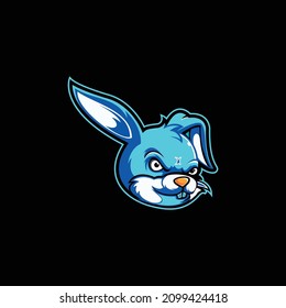 Awesome bunny vector logo illustration