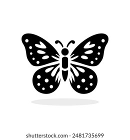 Awesome butterfly illustration with silhouette art