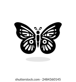 Awesome butterfly illustration with silhouette art