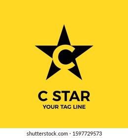 Awesome C Star Symbol Icon Logo for your company
