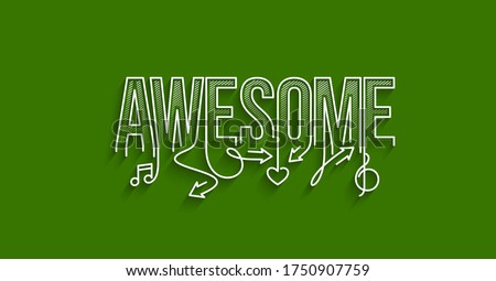 Awesome Calligraphic line art Text shopping poster vector illustration Design.