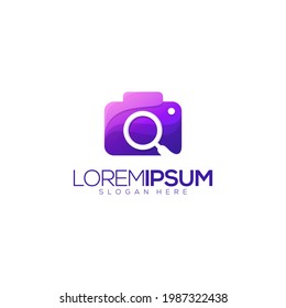 Icono de búsqueda de cámara impresionante Vector de logotipos premium