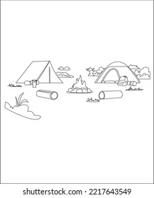 awesome camp in open sky night
