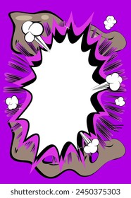 Awesome Cartoon Abstract Background, comic book backdrop. Retro vector comics pop art design illustration.