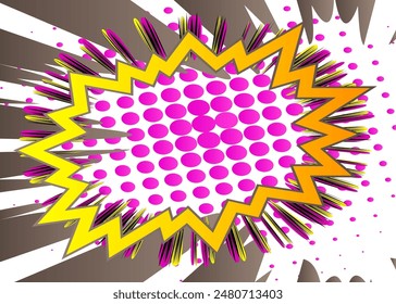 Awesome Cartoon Background, comic book abstract backdrop. Retro vector comics pop art design illustration.