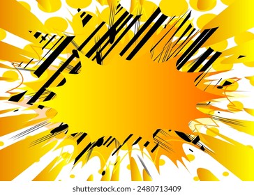 Awesome Cartoon Background, comic book abstract backdrop. Retro vector comics pop art design illustration.