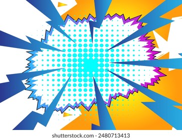 Awesome Cartoon Background, comic book abstract backdrop. Retro vector comics pop art design illustration.