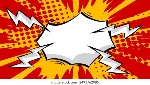 Awesome Cartoon Background, comic book abstract backdrop. Retro vector comics pop art illustration design.