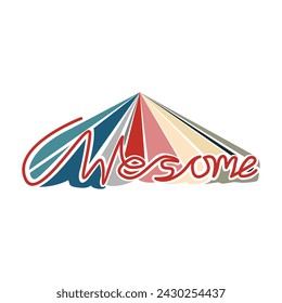 Awesome Cartoon Writing Vector Illustration on White Background.
