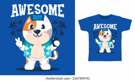 Awesome cat cartoon tshirt and apparel designs