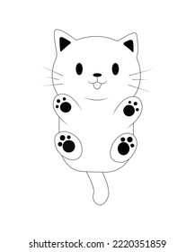 Awesome cat coloring page  for kids