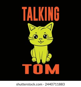 A awesome cat t-shirt design template 