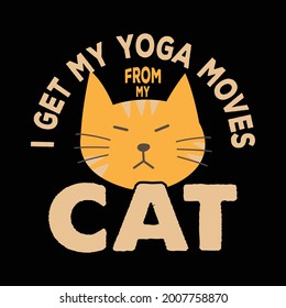 Awesome Cat T-shirt Design Vector For Cat Lover. Best Gift T-shirt With Cat Vector.