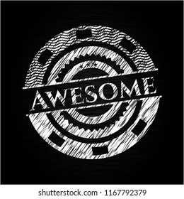 Awesome chalkboard emblem