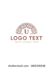 Awesome charming and elegant monogram letter U logo template, Vector logo for business and company  identity 