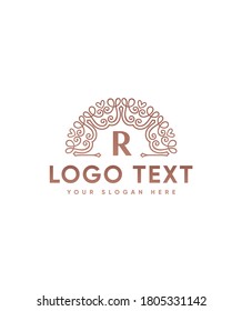 Awesome charming and elegant monogram letter R logo template, Vector logo for business and company  identity 
