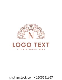 Awesome charming and elegant monogram letter N logo template, Vector logo for business and company  identity 