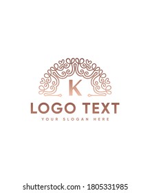 Impresionante plantilla de logotipo K con letras monográficas encantadoras y elegantes, logotipo vector para identidad empresarial y de empresa 