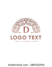 Awesome charming and elegant monogram letter D logo template, Vector logo for business and company  identity 