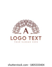 Awesome charming and elegant monogram letter A logo template, Vector logo for business and company  identity 
