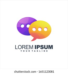 Awesome Chat Logo Design Vector Stock Vector (Royalty Free) 1698101986