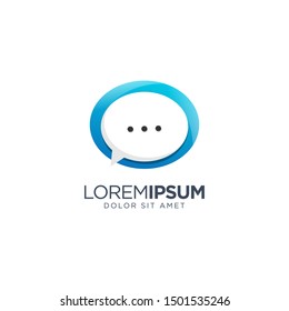 Awesome Chat Logo Design Illustration
