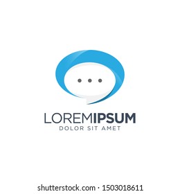 Awesome Chat Logo Design Illustration