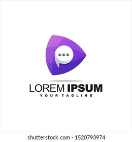 awesome chat media logo design
