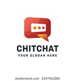 Awesome Chat Talk Logo Design Vector Template