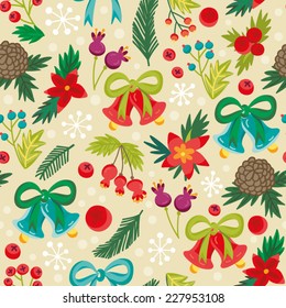 Awesome Christmas seamless pattern in vector.